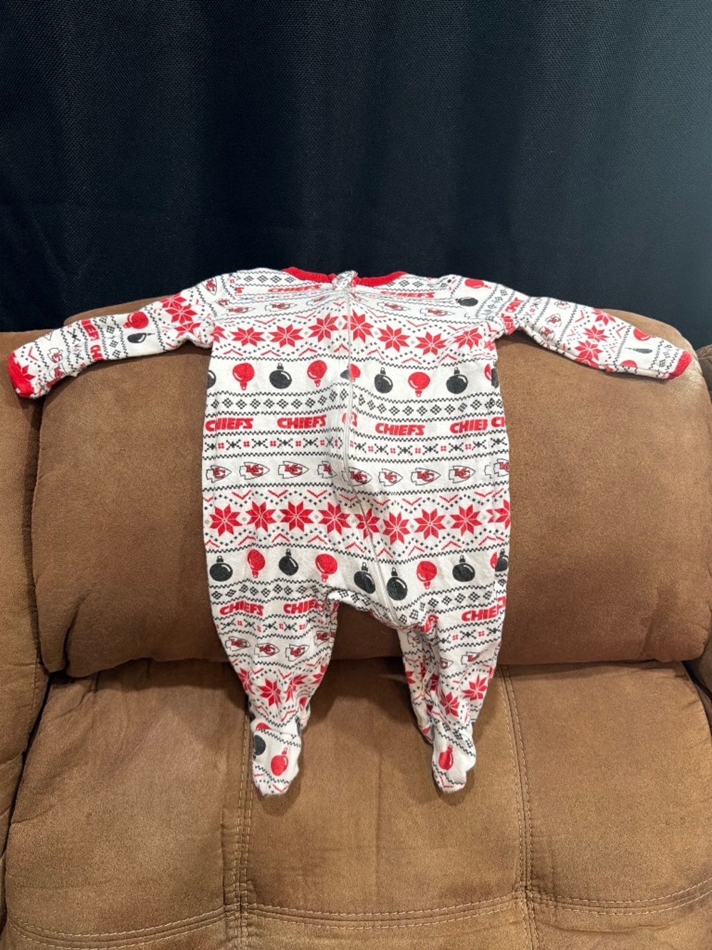 3-6M Kansas City Chiefs full zip sleeper